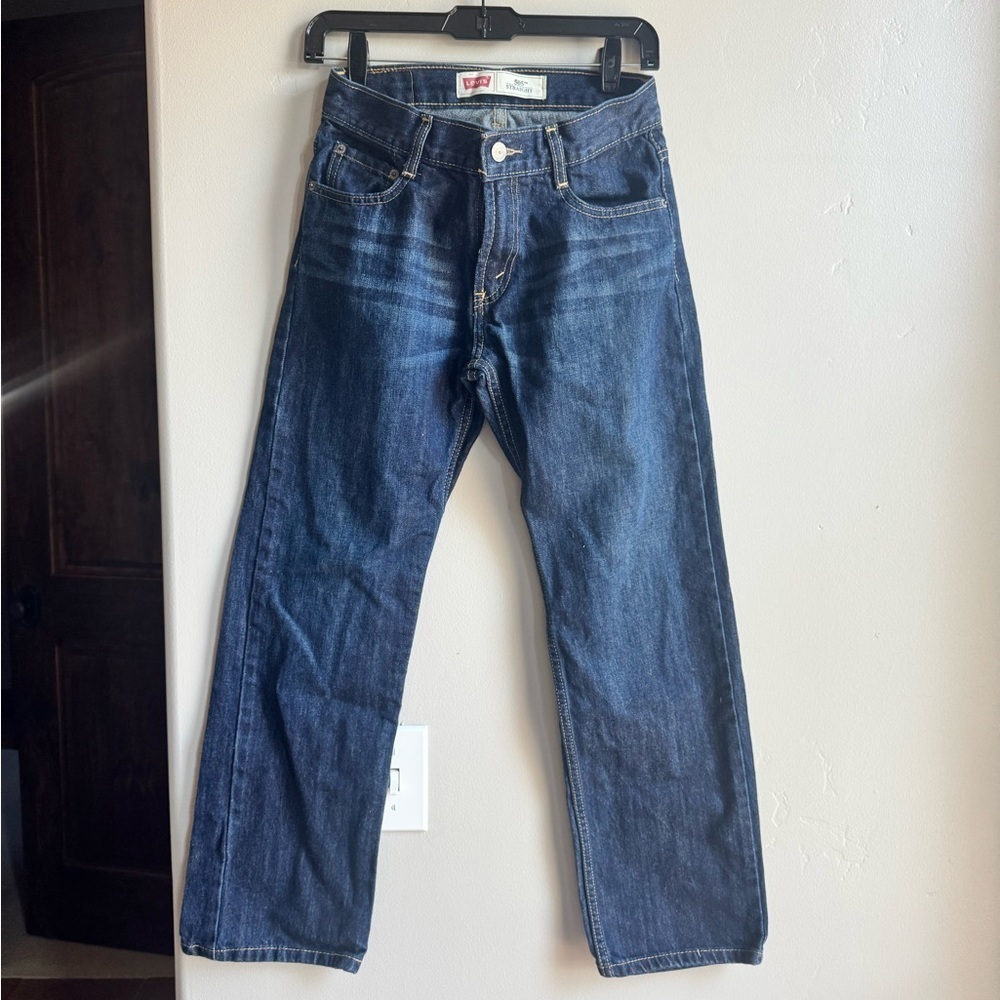 Levi’s 505 Straight Leg Jeans 27 Dark Wash Y2K Classic Vintage Denim Coquette